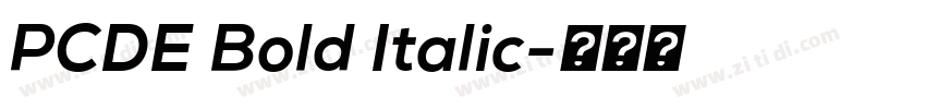 PCDE Bold Italic字体转换